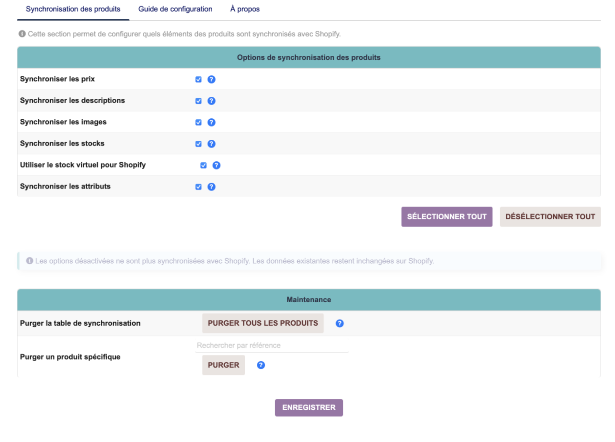 Product synchronization